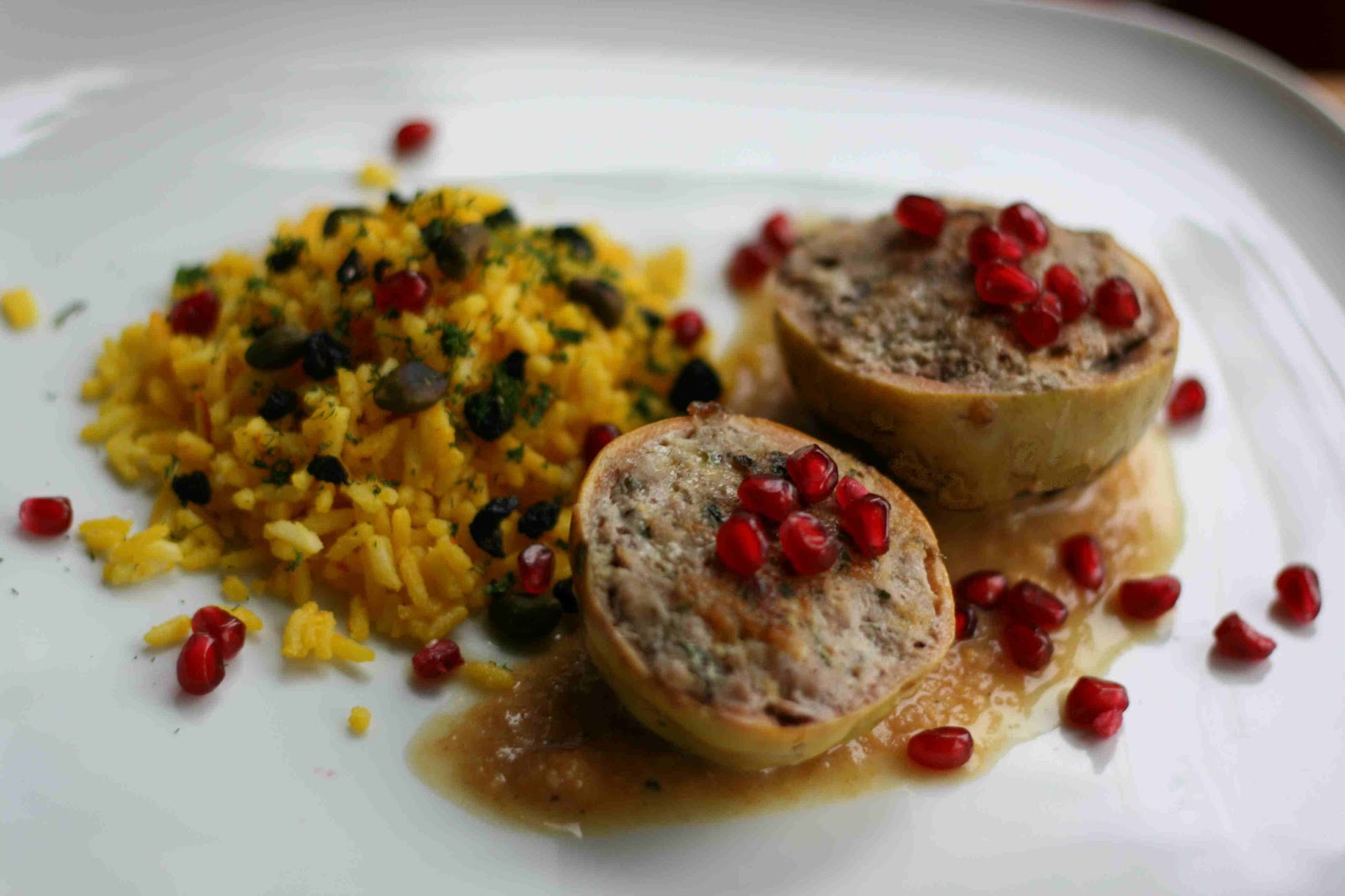 bushcooks kitchen: Pikant gefüllte Quitten mit Safranreis