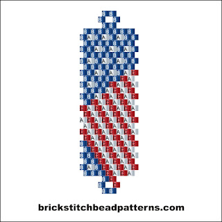 Free Beginner brick stitch earring pattern labeled color chart.