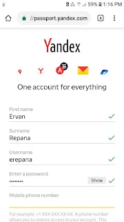 Daftar yandex email