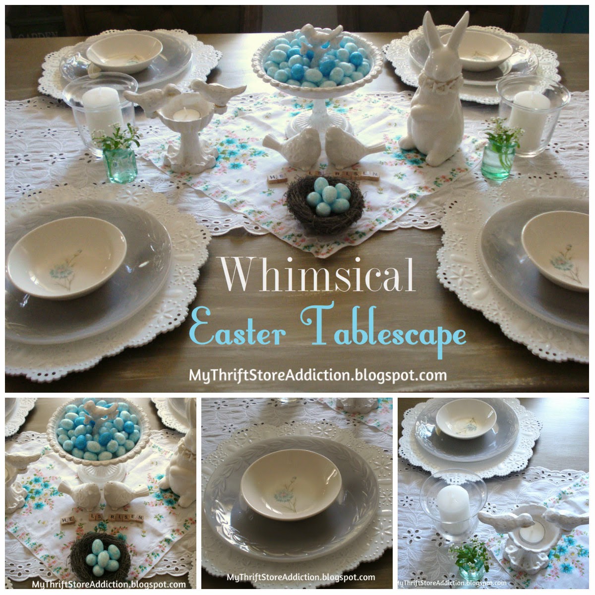 Whimsical Easter tablescape
