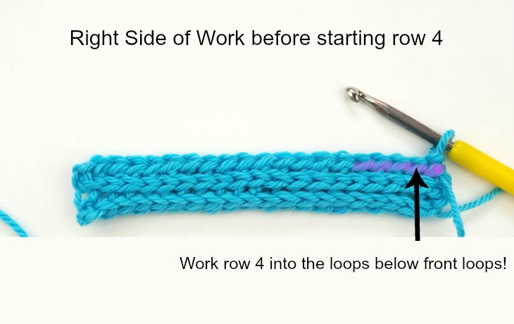 How to CROCHET: Knit Look Ribbing "Knit 2, Purl 2" in Rows  using the Yarn Over Slip Stitch