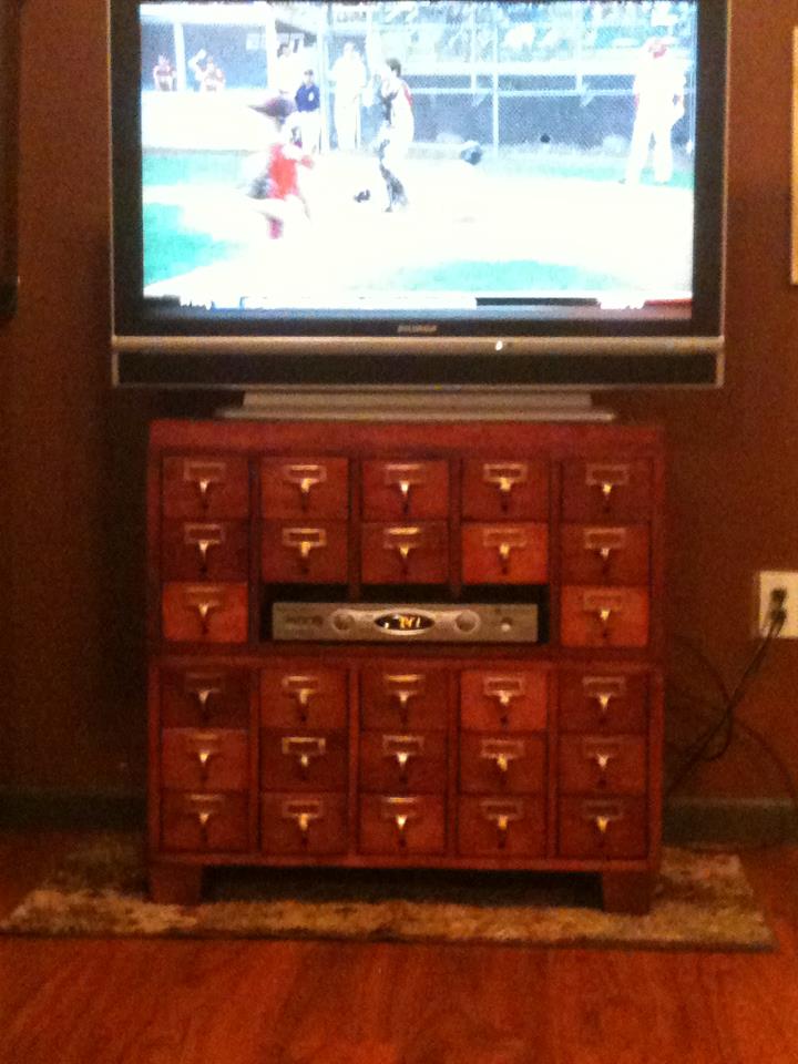 Dishfunctional Designs Vintage Library Card Catalogs Transformed Into