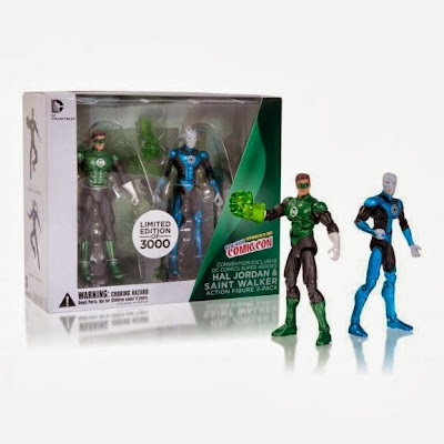 New York Comic Con 2013 Exclusive Green Lantern DC Comic Super Heroes Action Figure 2 Pack by DC Collectibles - Green Lantern Hal Jordan & Blue Lantern Saint Walker