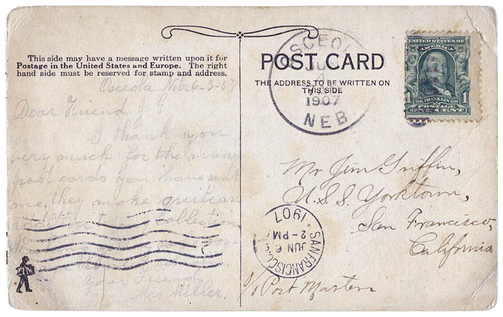 Tattered and Lost EPHEMERA: From MRS. MILLER to MR. JIM GRIFFIN