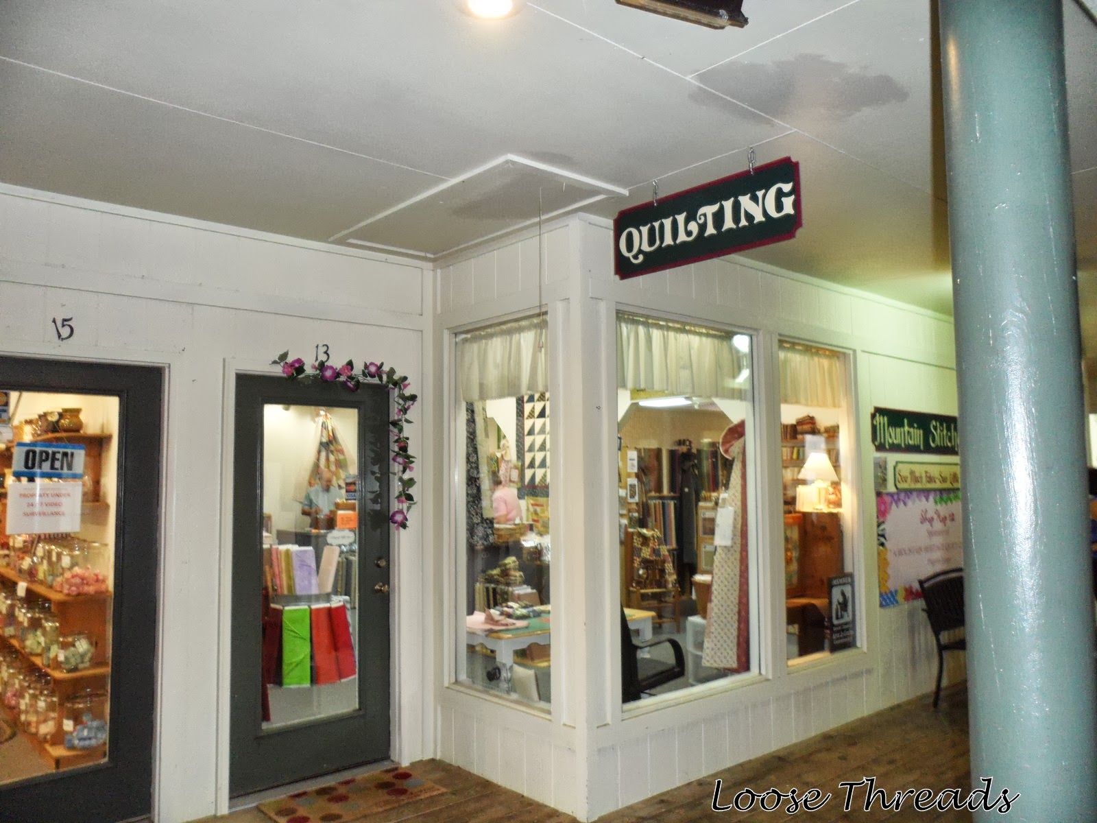 Loose Threads Visiting Mountain Stitches by Susan in Gatlinburg