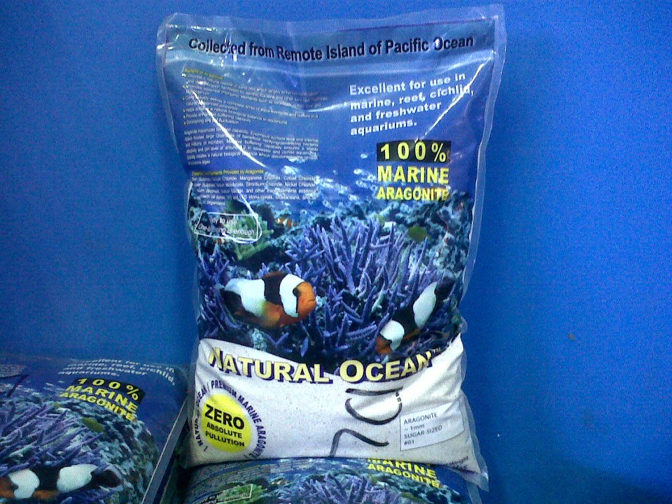 Jual peralatan aquarium laut Aragonite Substrate natural ocean
