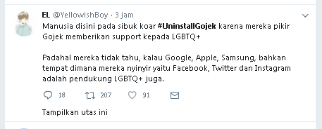 Muncul tagar #UninstallGojek Gara-Gara Gojek Dituduh Dukung LGBT, Kok Bisa?
