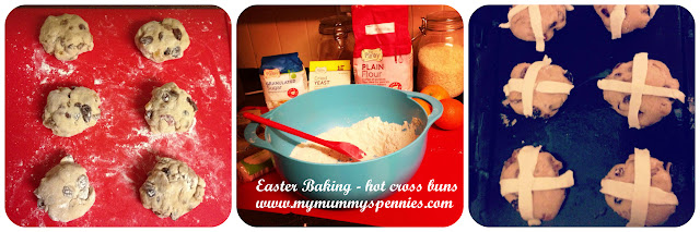 Easter baking - hot cross buns