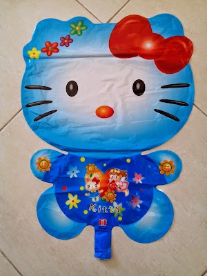 Balon Foil Character Hello Kitty Biru