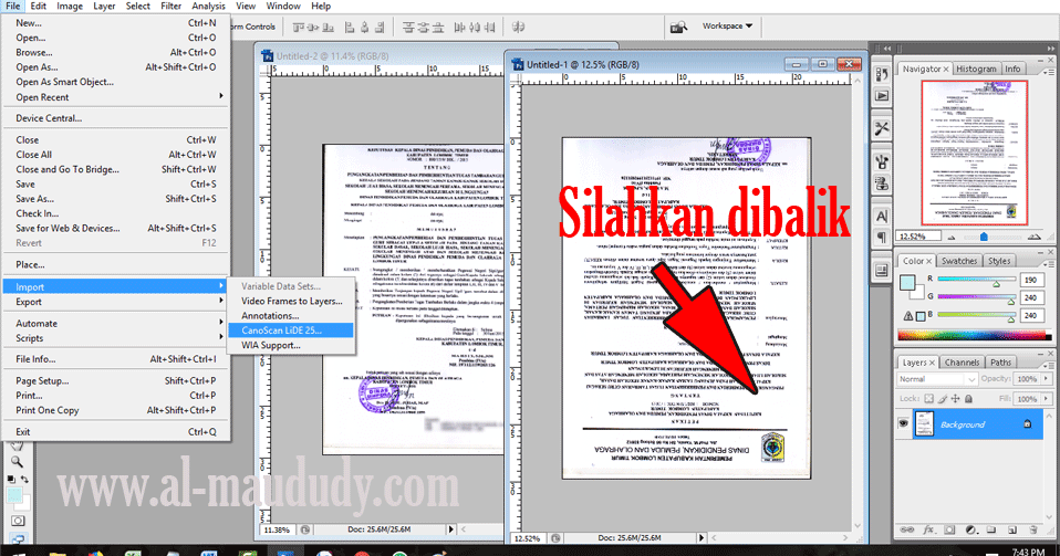 Cara Edit Dokumen Scan Di Photoshop