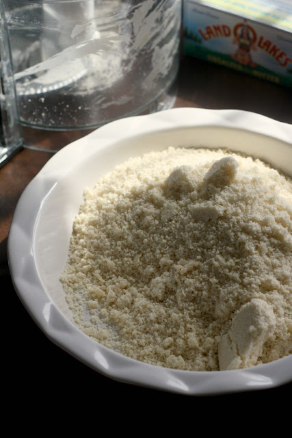 press-in crust crumbs in pan