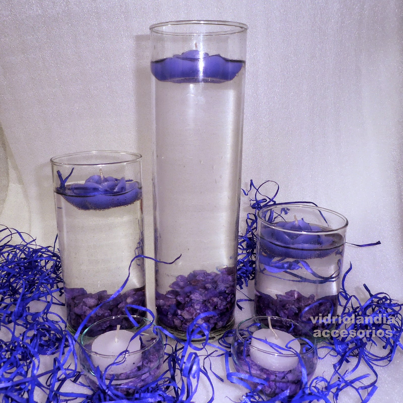 VIDRIOLANDIA VIDRIOS, DISEÑO + CALIDAD CENTROS DE MESA COMPLETOS