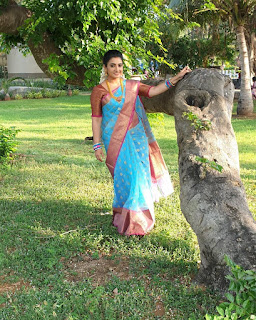 Serial Actress Sujitha Dhanush Beautiful Saree Pics