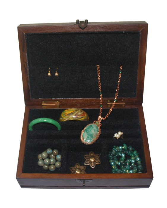 Handmade Art: Teak Wood Jewelry Box (TWC006JB) SOLD