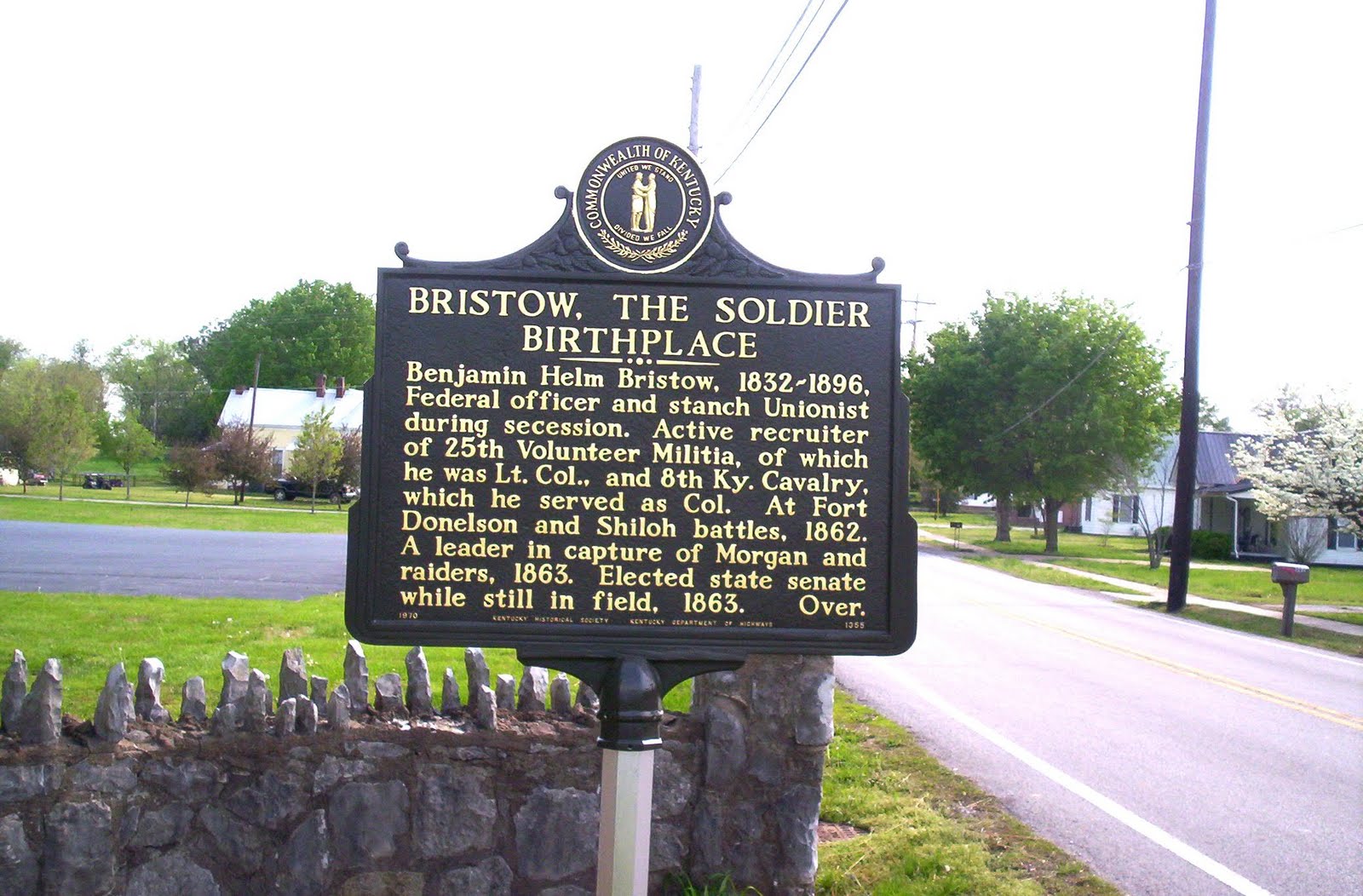 TODDCOUNTYKENTUCKYHISTORICMARKERSAMERICA BRISTOW THE LAWYER / THE