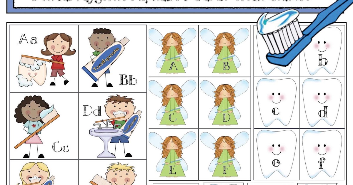 Classroom Freebies Dental Hygiene Themed Alphabet Cards and Games