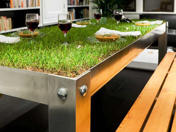 Genial mesa con un toque ecológico