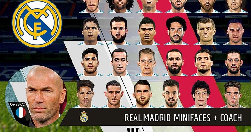 PES 2018 Real Madrid Mini Faces + Coach PC by rkh257