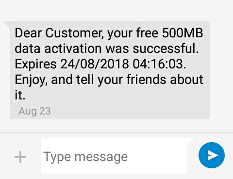 mtn free 500 mb for new mtn sim