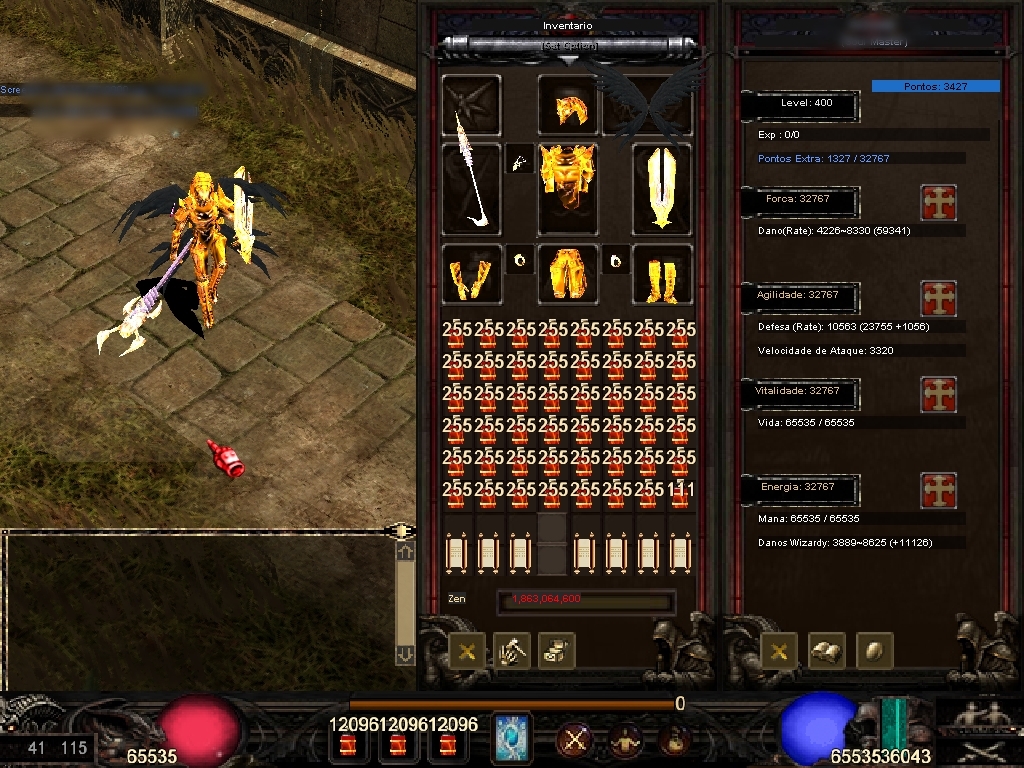 Interface Diablo para Versões 97d 99i a 1.0 h MU ONLINE SPACE