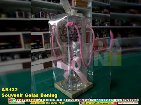 souvenir gelas bening grosir