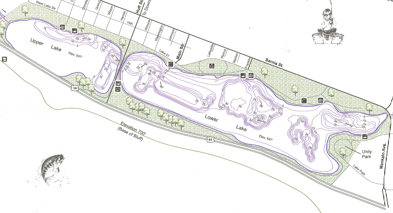 Fishing n' Updated Lake Winona Map