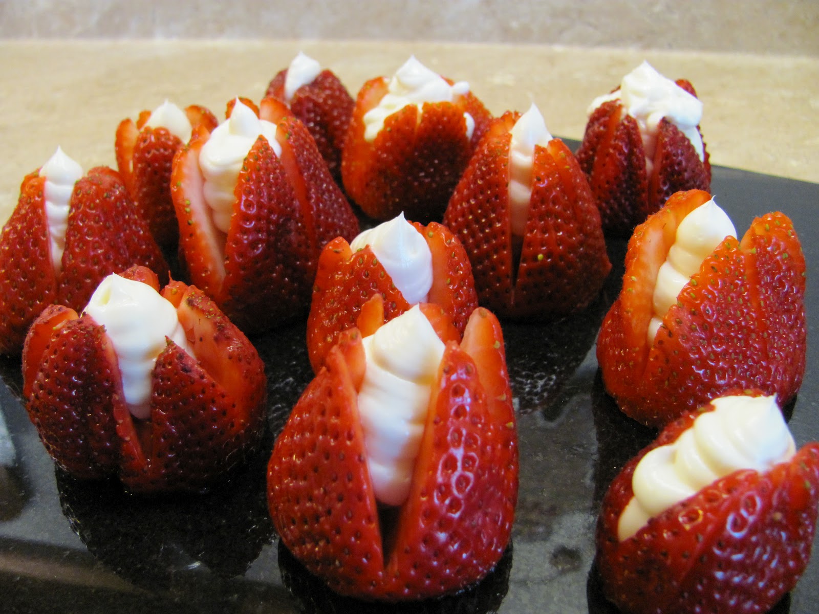 If my refrigerator could talk... it would say, "YUMMM" Strawberry Blossoms