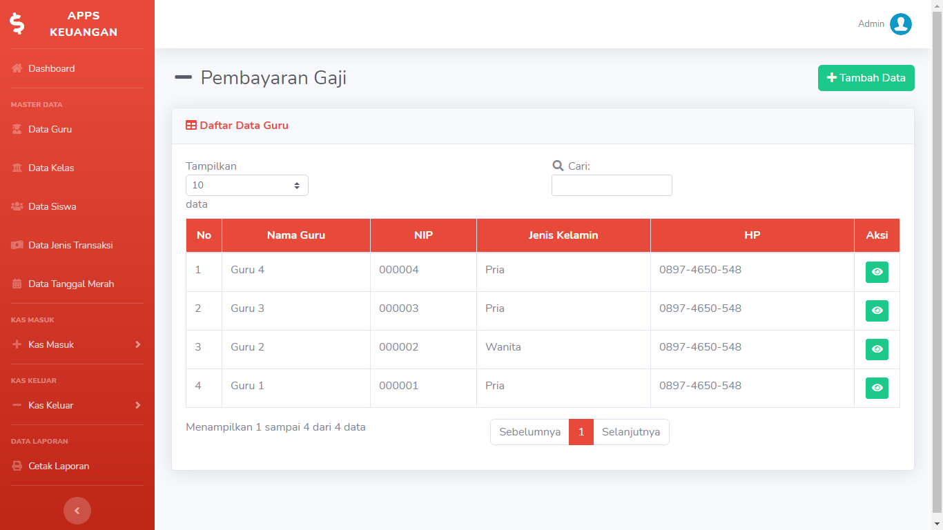 Aplikasi Manajemen Pengelolaan Keuangan Siswa Sekolah - SourceCodeKu.com