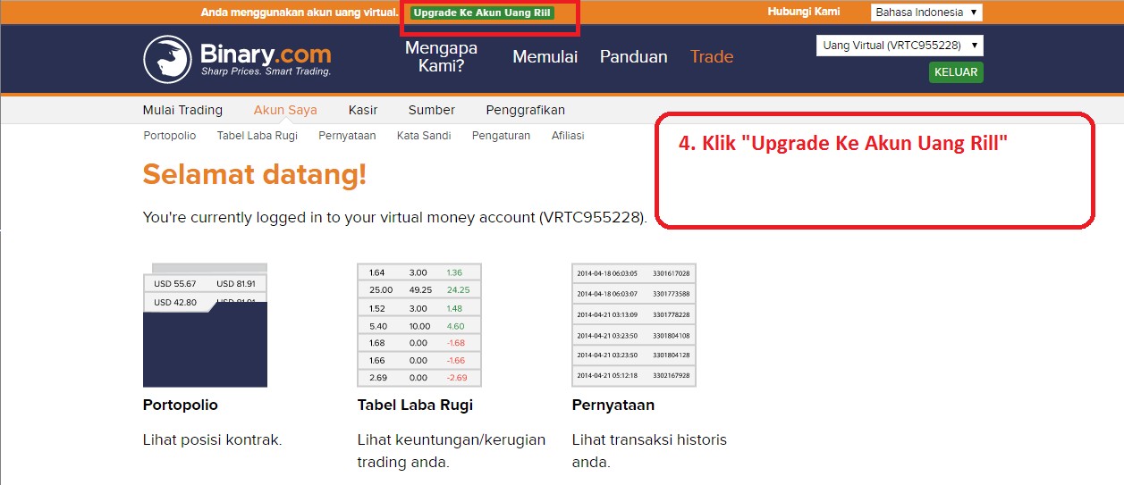 Cara daftar di binary option