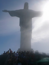 "Christ The Redeemer" in fog, Corcovado Mountain, Rio de Janeiro