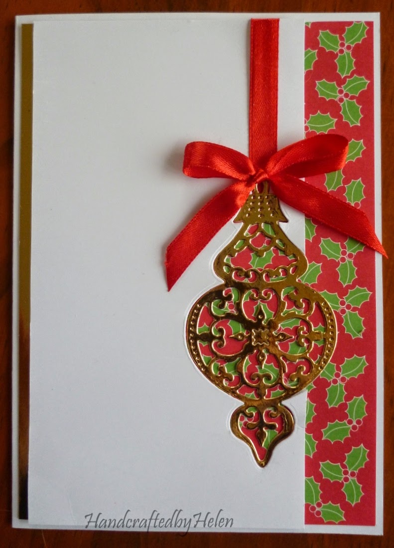 Handcrafted by Helen: Christmas ornament cards