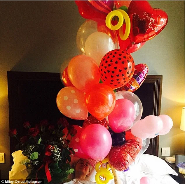 Miley Cyrus shares Valentine's Day gifts from Patrick Schwarzenegger on Instagram