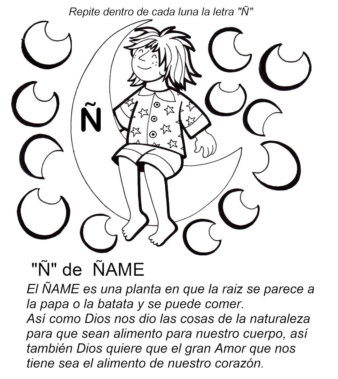 letra ñ de ñame