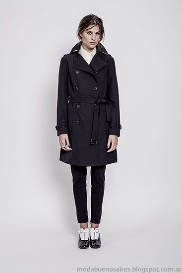 Trench Janet Wise invierno 2015 moda mujer ropa.