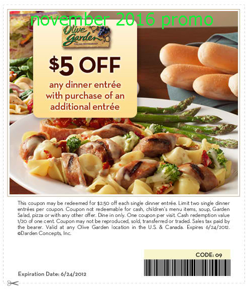 Olive garden coupons march 2019