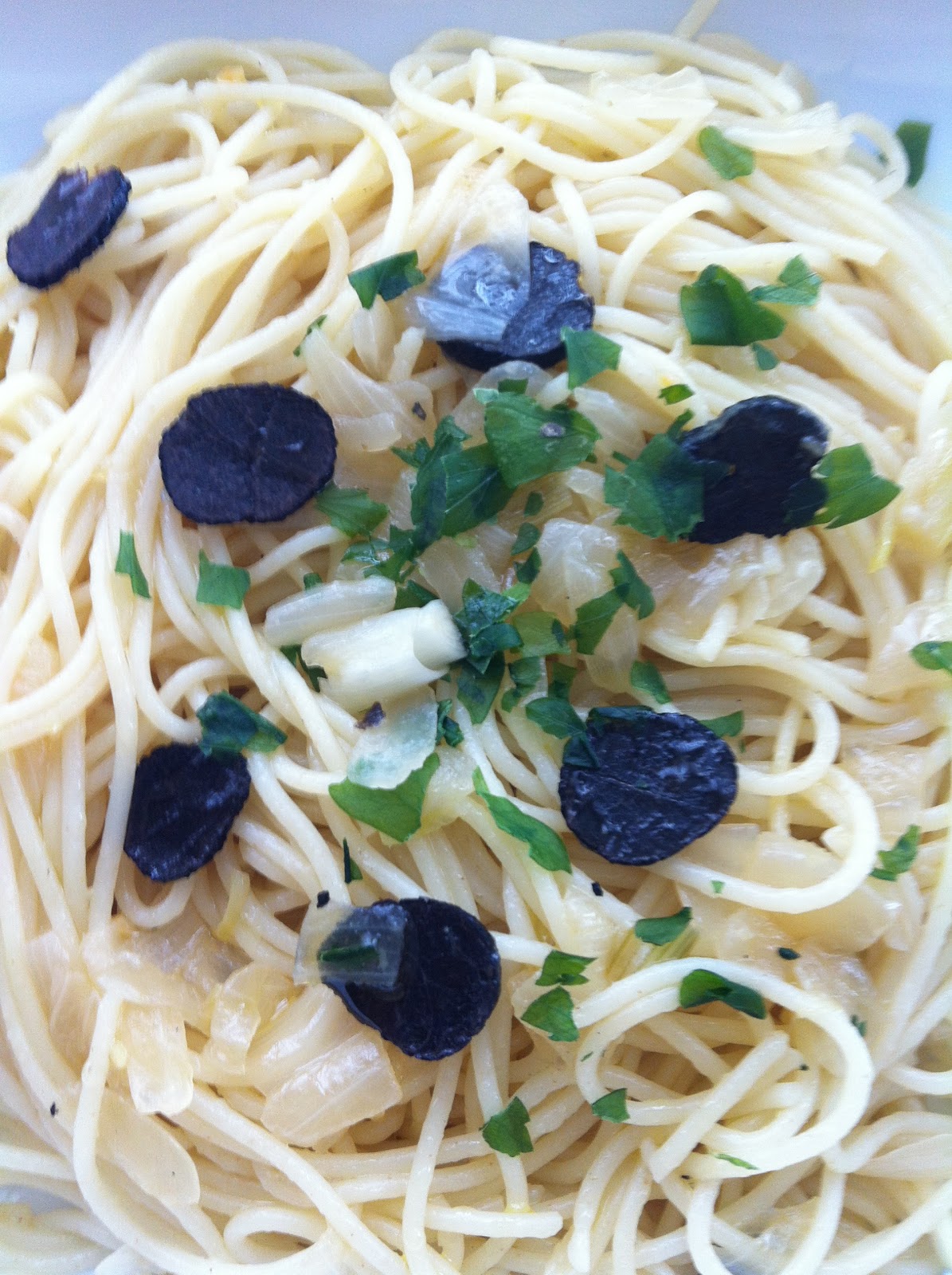 Las recetas de Martuka: Spaguetti Con Trufa Negra