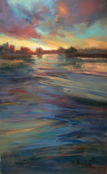 sunset water acrylic painting paintings maxam mary pastel oil artist dailypainters landscape artwork drawing visit march