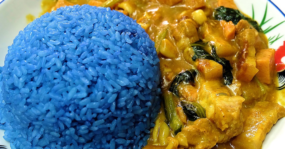 Blue Pea Flower Rice and Vermicelli myeverydaymeal