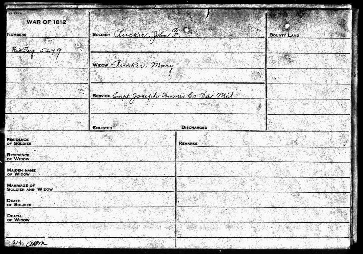 Pension Record John F. Rucker and Mary Rucker