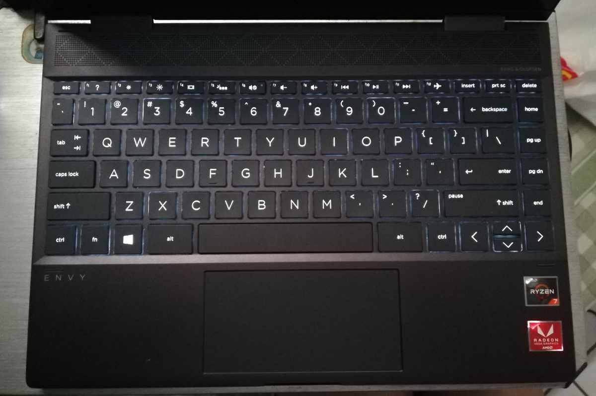 HP ENVY X360 13-ag0023au - keyboard