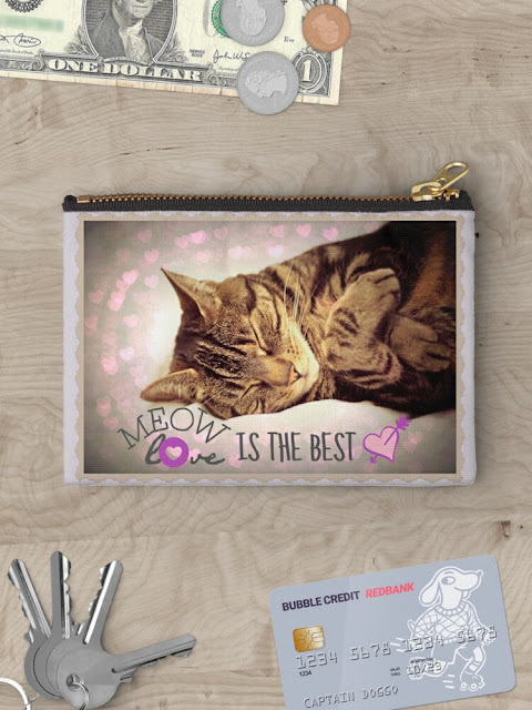 Cat-themed merchandise on Redbubble
