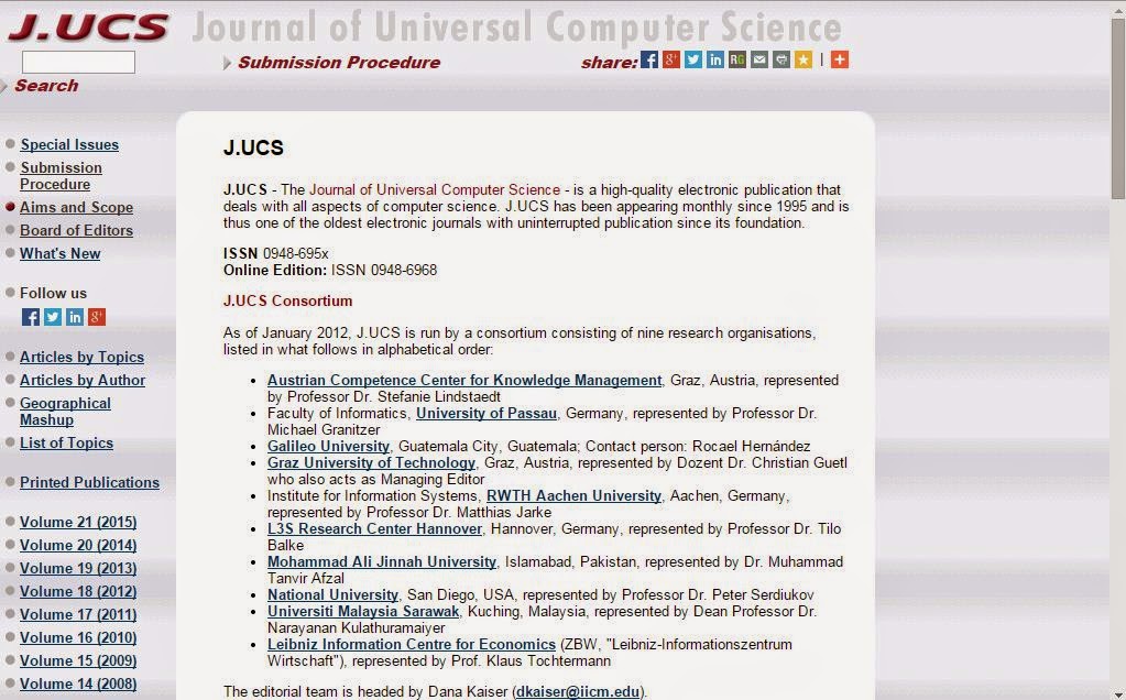 Journal of Universal Computer Science ~ Free Journal Site