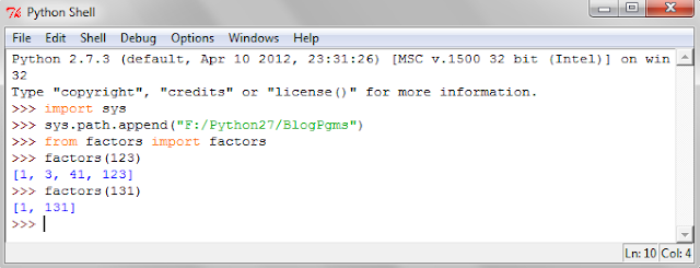 Computing for Beginners: Python Module to find the Factors of a Number