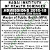 Baqai Medical University Public Health Admissions Open 2016-18