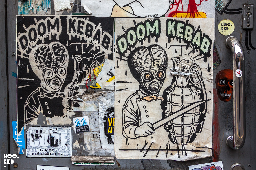 Zombiesqueegee Brick Lane Street Art Paste-ups in London. Photo ©Hookedblog / Mark Rigney Zombiesqueegee Brick Lane Street Art Paste-ups in London. Photo ©Hookedblog / Mark Rigney