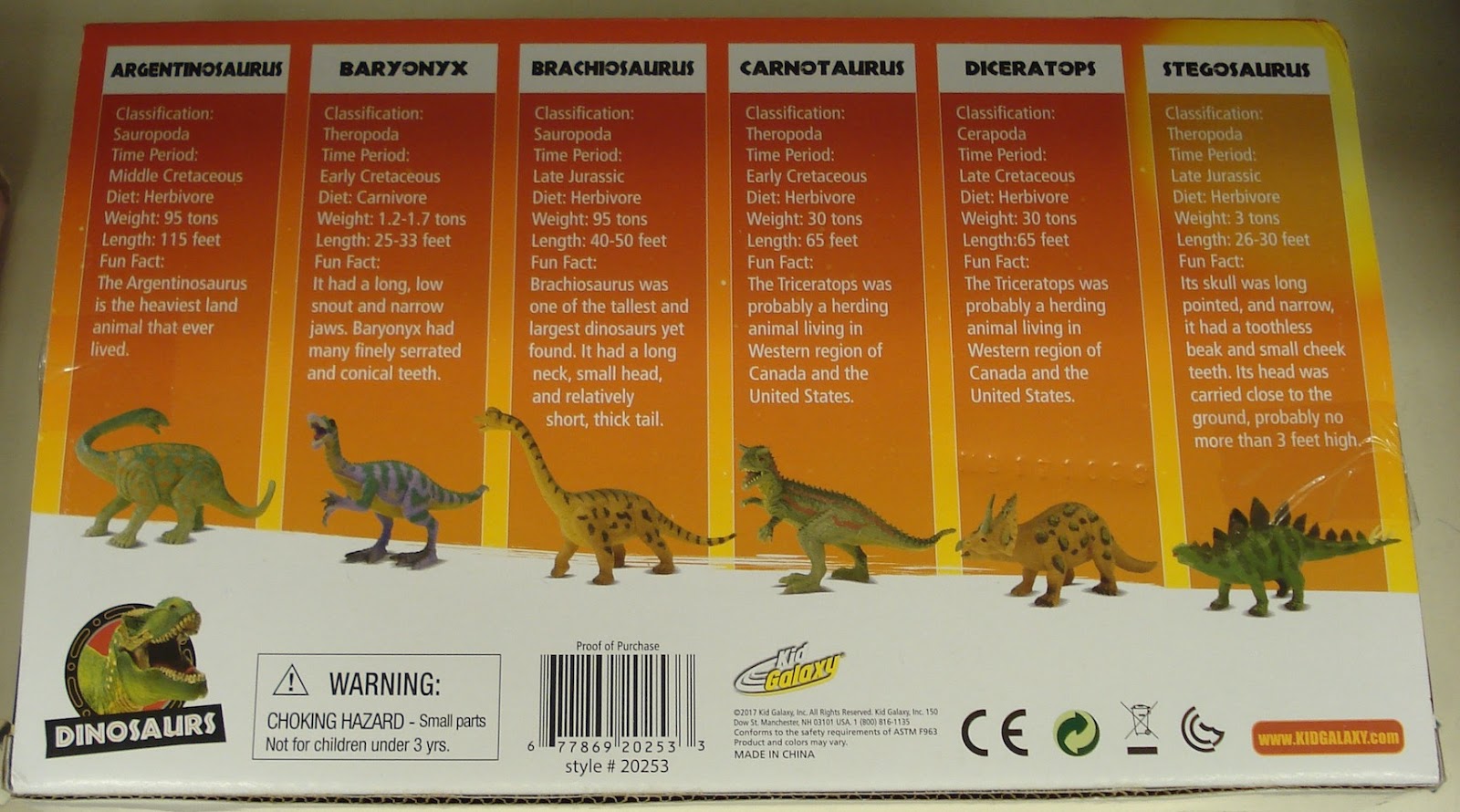 kid galaxy dinosaur 3 pack