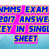 NMMS EXAM | 2017 ANSWER KEY IN SINGLE SHEET