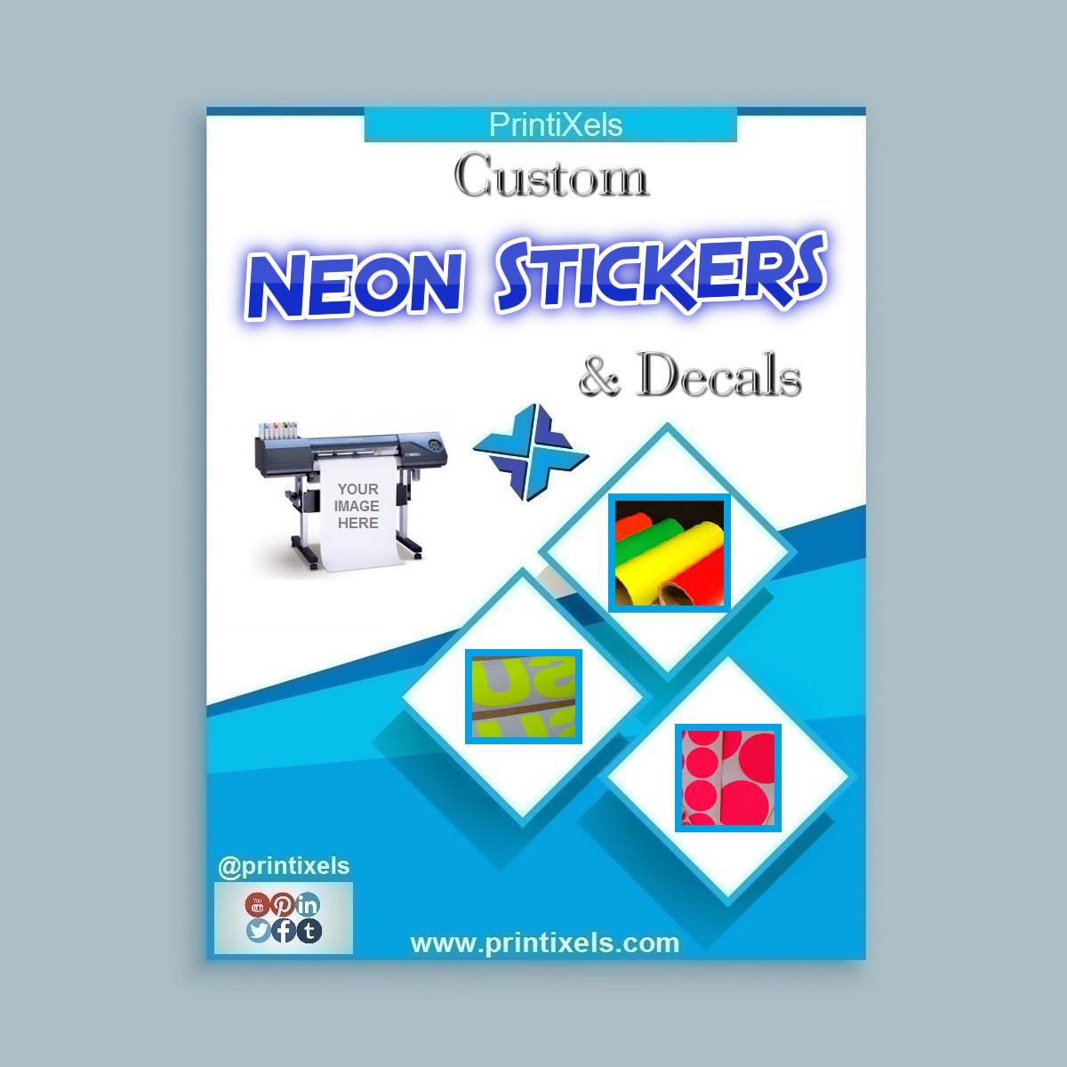 Custom Neon Stickers & Decals