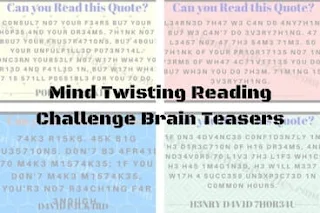 Mind Twisting Reading Challenge Brain Teasers