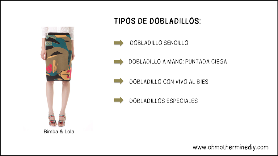 Cómo hacer el bajo dobladillo de la falda